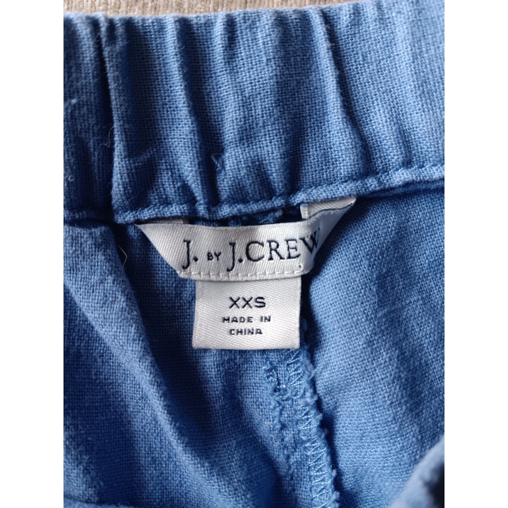 J. Crew Pom-pom Blue Linen Shorts - Picture 6 of 7